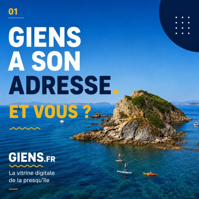 📍 GIENS A SON ADRESSE. ET VOTRE ACTIVITÉ ?
Commerces • Restaurants • Hébergements • Activités • Services
Votre vitrine commence ici.
🌊 Giens.fr connecte les professionnels de la presqu’île à ceux qui y vivent, y séjournent et recherchent leurs bonnes adresses.
Entrez dans le radar local.
Rejoignez le réflexe Giens.fr.
☀️ En septembre, profitez de notre tarif de lancement et bénéficiez d’une présence sur Giens.fr jusqu’à la fin de l’été 2027.
👉 Découvrez les différentes formules :
DEVENIR ANNONCEUR SUR GIENS.FR : https://giens.fr/devenir-annonceur-partenaire/
GIENS.FR — La vitrine digitale de la presqu’île
#Giens #PresquileDeGiens #Hyeres #GiensFr #CommerceLocal #RestaurantGiens #HebergementGiens #ActivitesGiens #ProfessionnelsDuVar