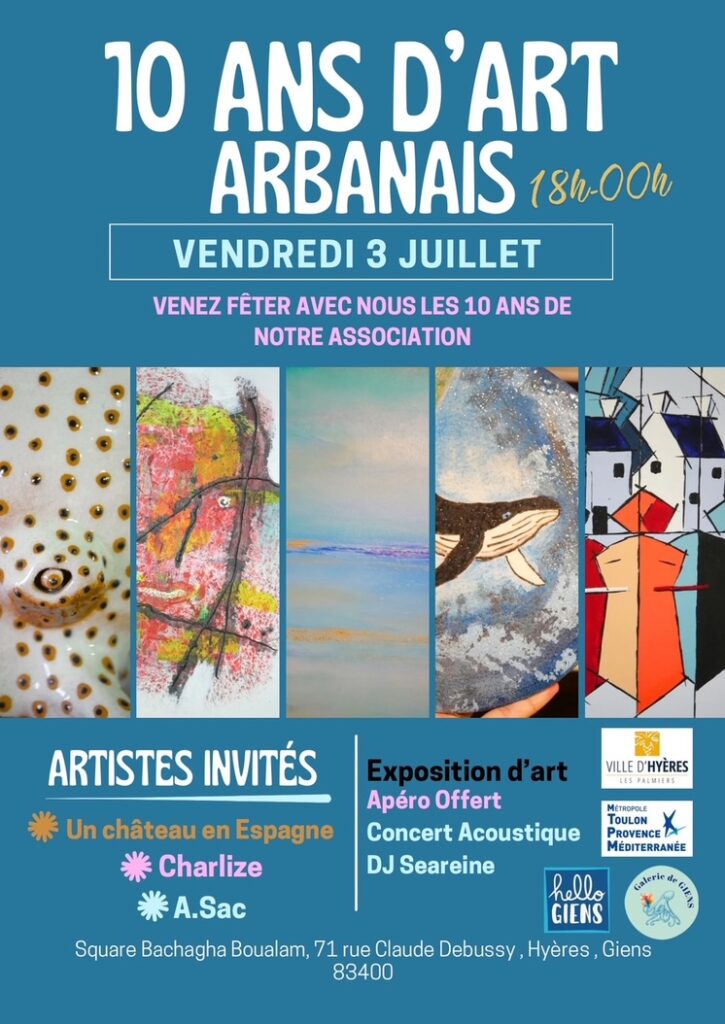🎨 10 ans de l'Association des Artistes Arbanais : une grande soirée festive à la Galerie de Giens