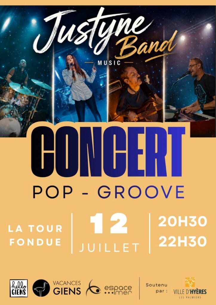 🎶 Concert gratuit Justyne Band en live à la Tour Fondue