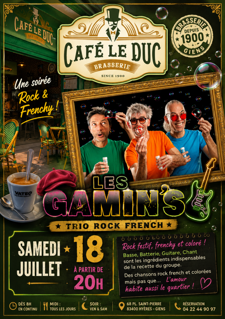 🎸 LES GAMIN'S EN CONCERT AU CAFÉ LE DUC