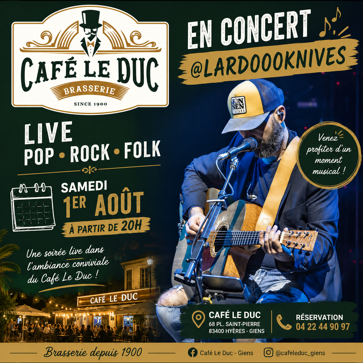 Concert Live Pop • Rock • Folk au Café Le Duc